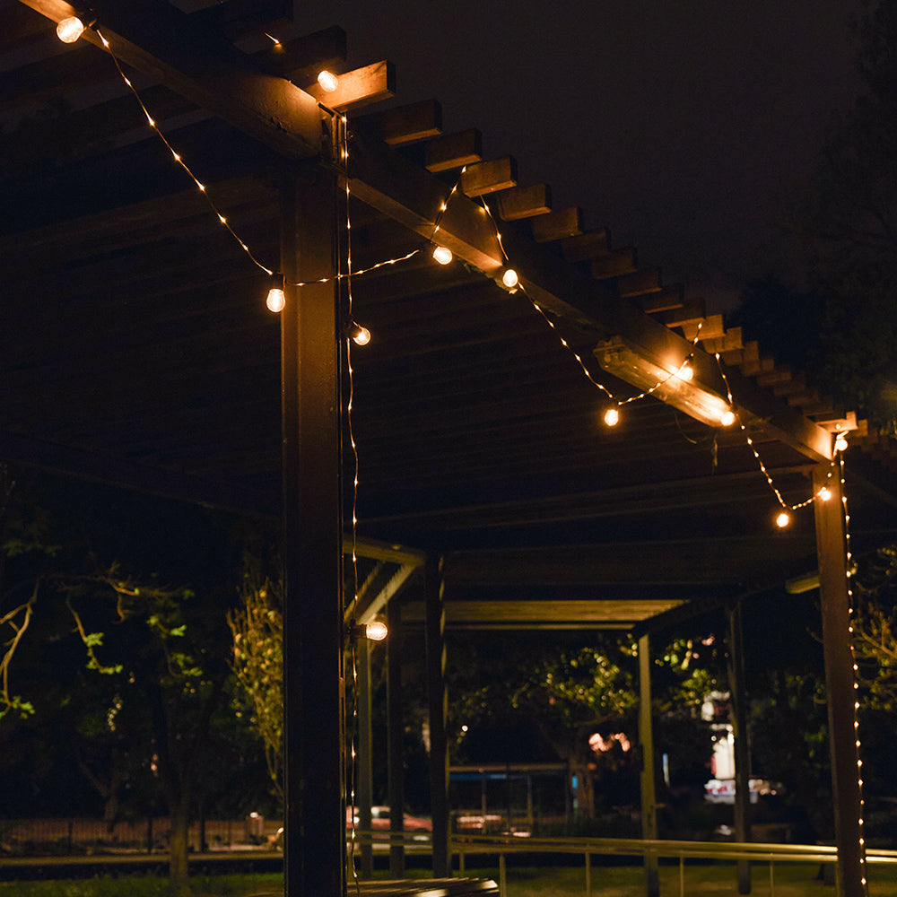 15m Solar Festoon String Fairy Lights with 15 LED Bulb