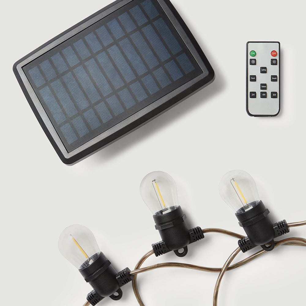 15m Solar Festoon String Fairy Lights with 15 LED Bulb