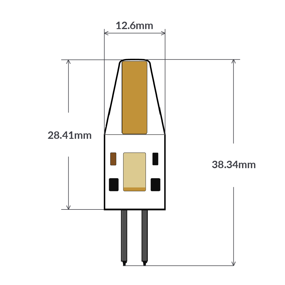 2W G4 Dimmable LED Bi-Pin in Warm White