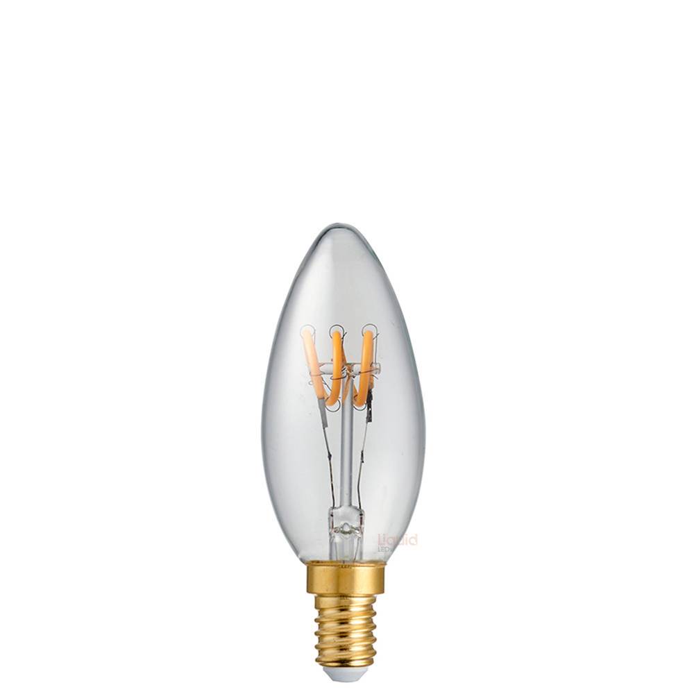 3W Candle Dimmable Tre Loop LED Bulb (E14) in Extra Warm White