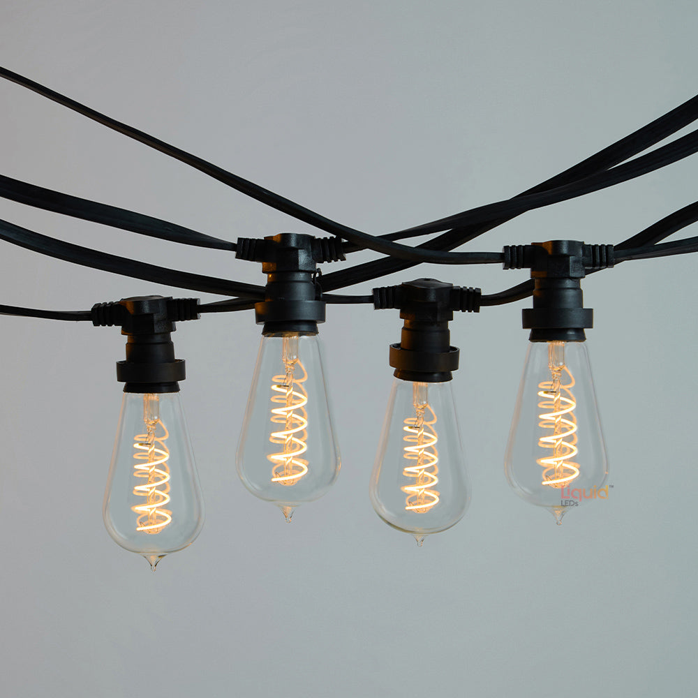 10M Festoon String Lights at 50 cm intervals with LED Bulbs
