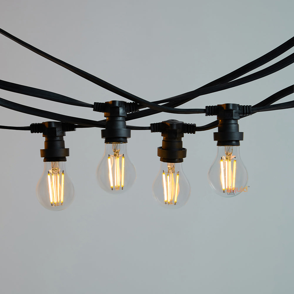 10M Festoon String Lights at 50 cm intervals with LED Bulbs