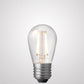 1W 24 Volt S14 LED Light Bulb (E27) Clear in Extra Warm White
