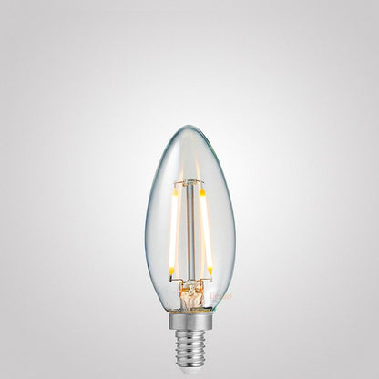 2W Candle Dimmable LED Bulbs in Warm White