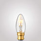 3W Candle Dimmable Tre Loop LED Bulbs in Extra Warm White