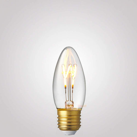 3W Candle Dimmable Tre Loop LED Bulbs in Extra Warm White