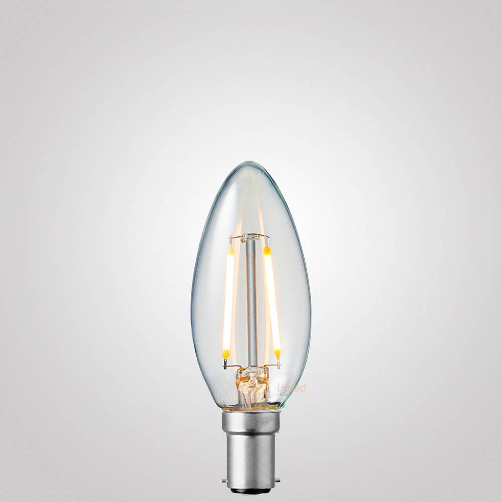 2W Candle Dimmable LED Bulbs in Warm White