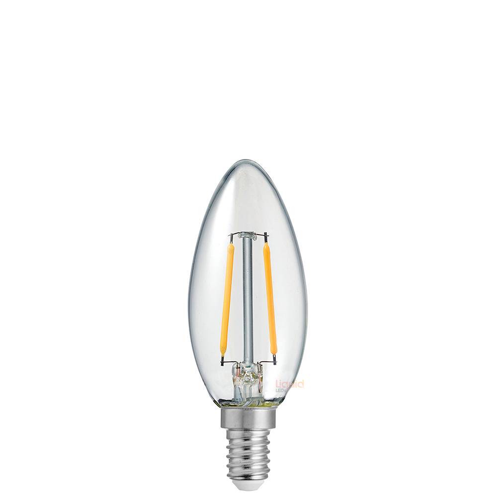 2 Watt Candle Dimmable LED Filament Bulb (E14) Candle Bulbs LiquidLEDs Lighting 