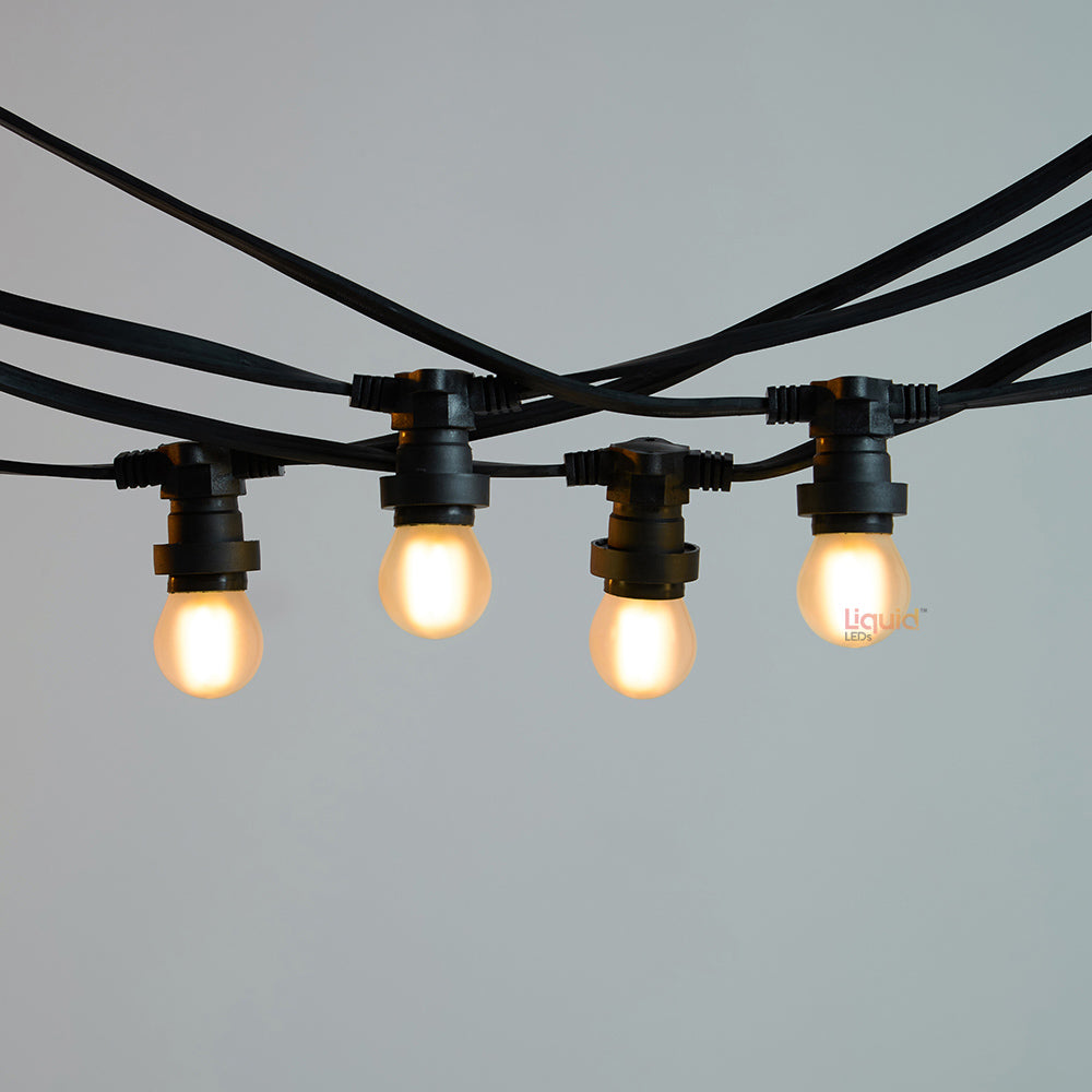18M Festoon String Lights at 90 cm intervals with LED Bulbs