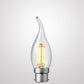 4W Flame Tip Candle Dimmable LED Bulbs in Warm White