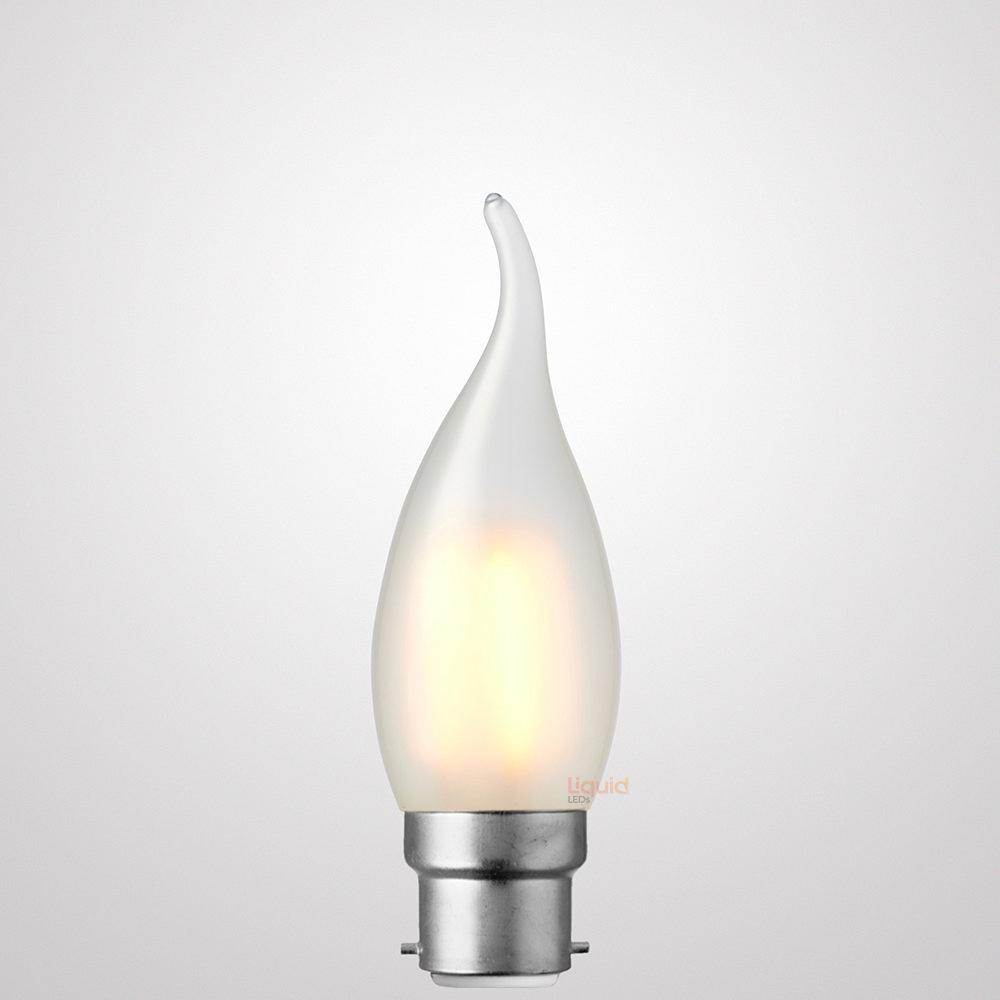 4W Flame Tip Candle Dimmable LED Bulbs in Warm White
