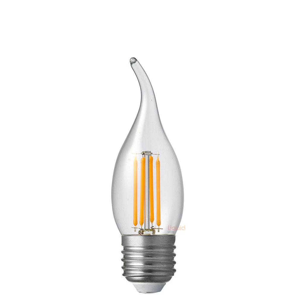 4W Flame Tip Candle Dimmable LED Bulbs in Warm White