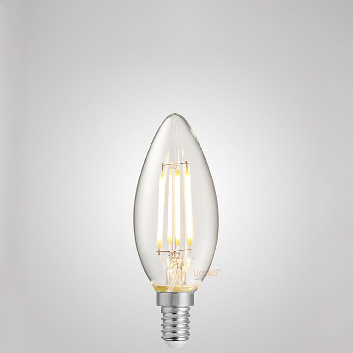 4W Candle Dimmable LED Bulbs Clear in Warm White
