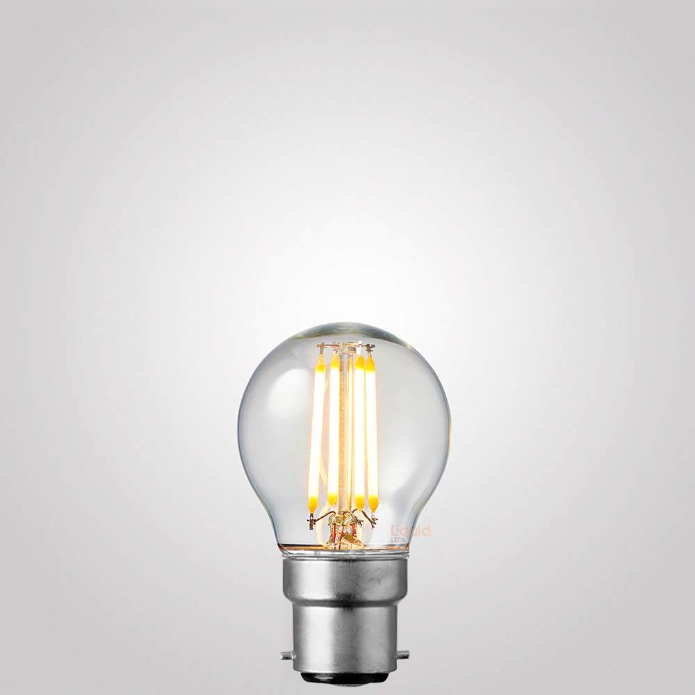 4W 12-24 Volt DC Fancy Round Dimmable LED Bulbs in Warm White