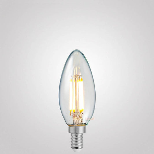 4W Candle Dimmable LED Bulbs Clear in Warm White
