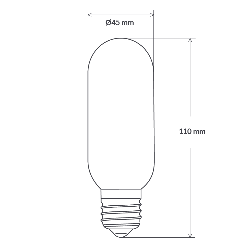 6W Tubular Dimmable LED Light Bulb (E27)