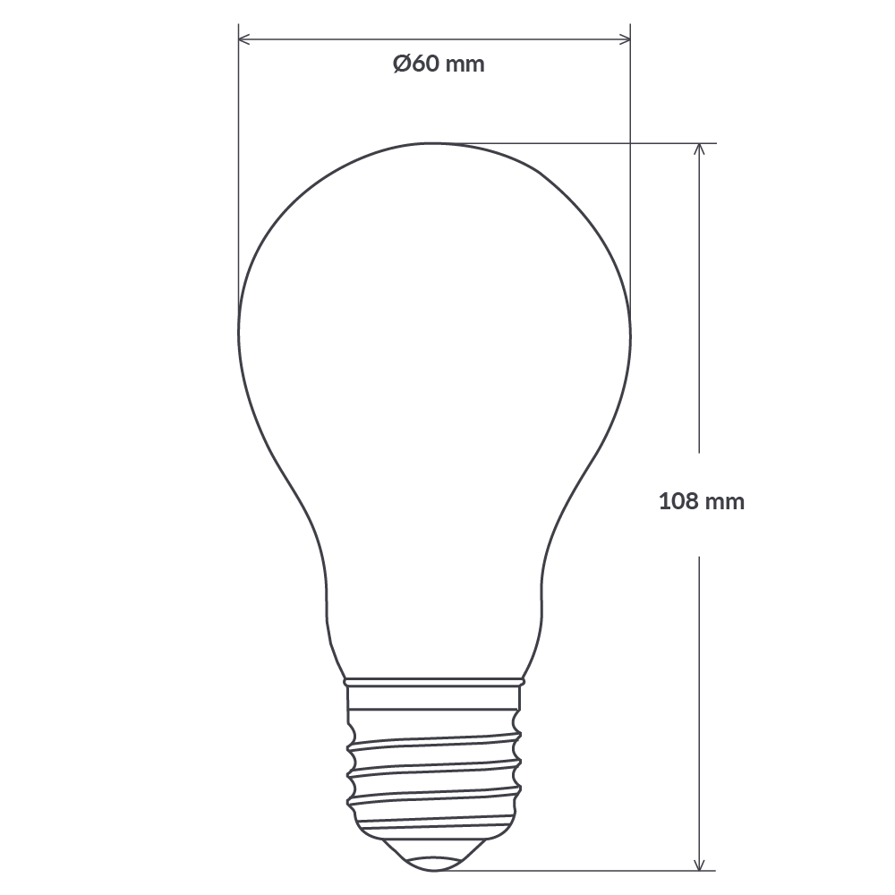 8 Watt GLS Silver Crown LED Dimmable Filament Light Bulb (E27) Mirror Crown Bulbs LiquidLEDs Lighting