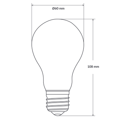 8 Watt GLS Silver Crown LED Dimmable Filament Light Bulb (E27) Mirror Crown Bulbs LiquidLEDs Lighting