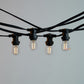 10M Festoon String Lights at 50 cm intervals with LED Bulbs