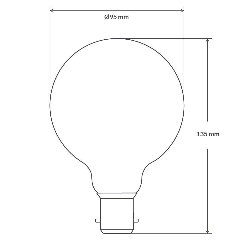 14W G95 Dimmable LED Bulbs (B22) in Natural White