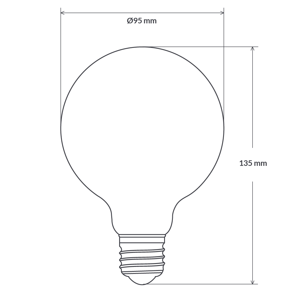 6W G95 Dimmable LED Bulbs (E27)