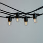 10m Black Festoon String Lights with 10 Bulb 240V