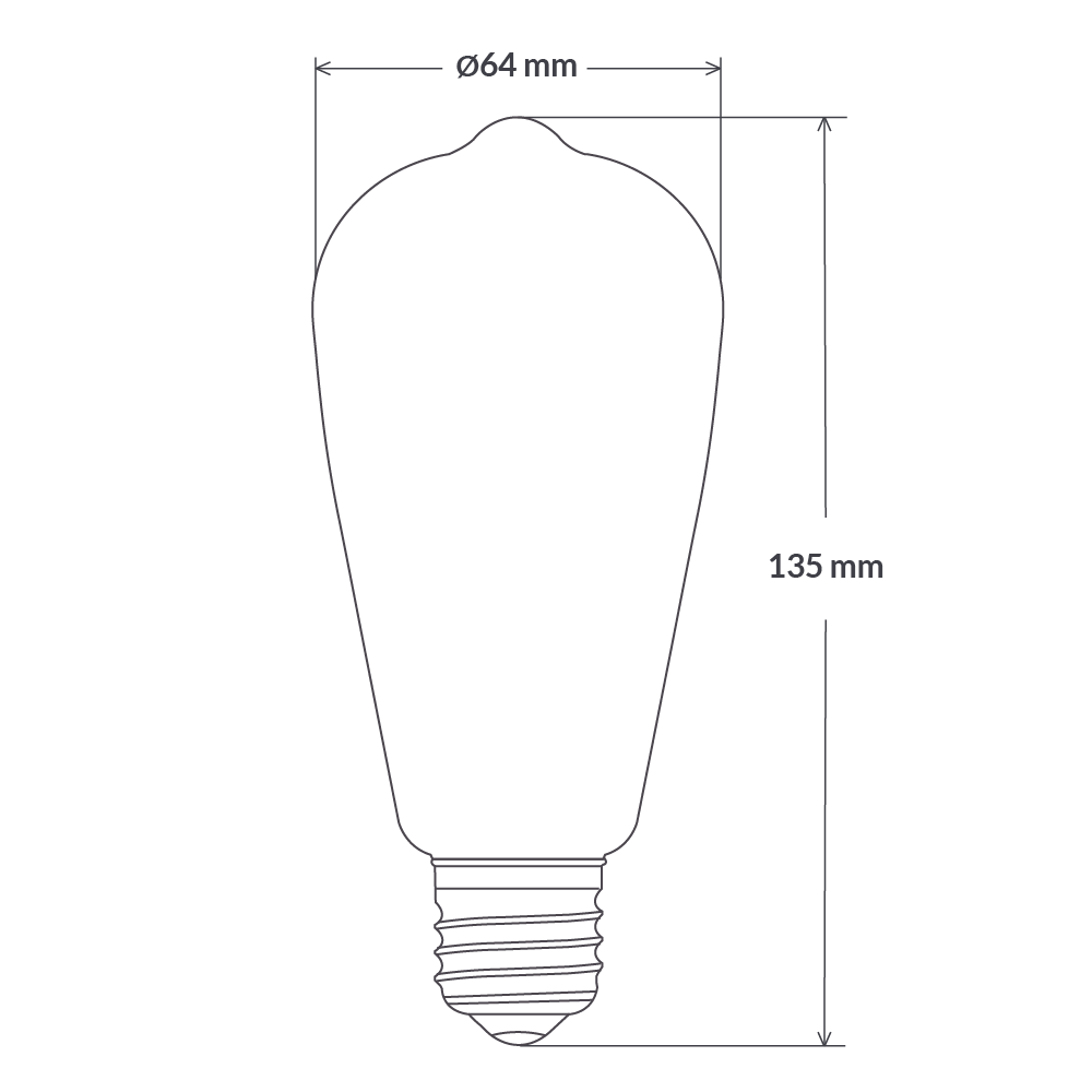 Edison ST64 Dimmable LED Bulbs