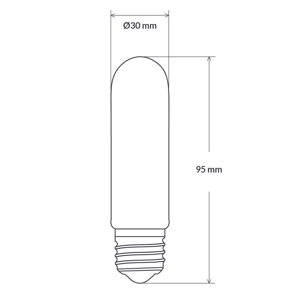 4W Tubular Dimmable LED Bulbs (E27) Matte White