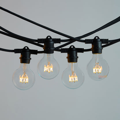 20m Black Festoon String Lights with 20 Bulb 240V