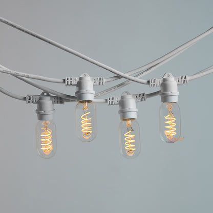 20m White Festoon String Lights with 20 Bulb 240V