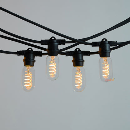 20m Black Festoon String Lights with 20 Bulb 240V