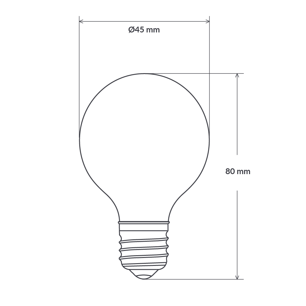 4 Watt Fancy Round Dimmable LED Filament Bulb (E27) Clear Fancy Round LiquidLEDs Lighting 