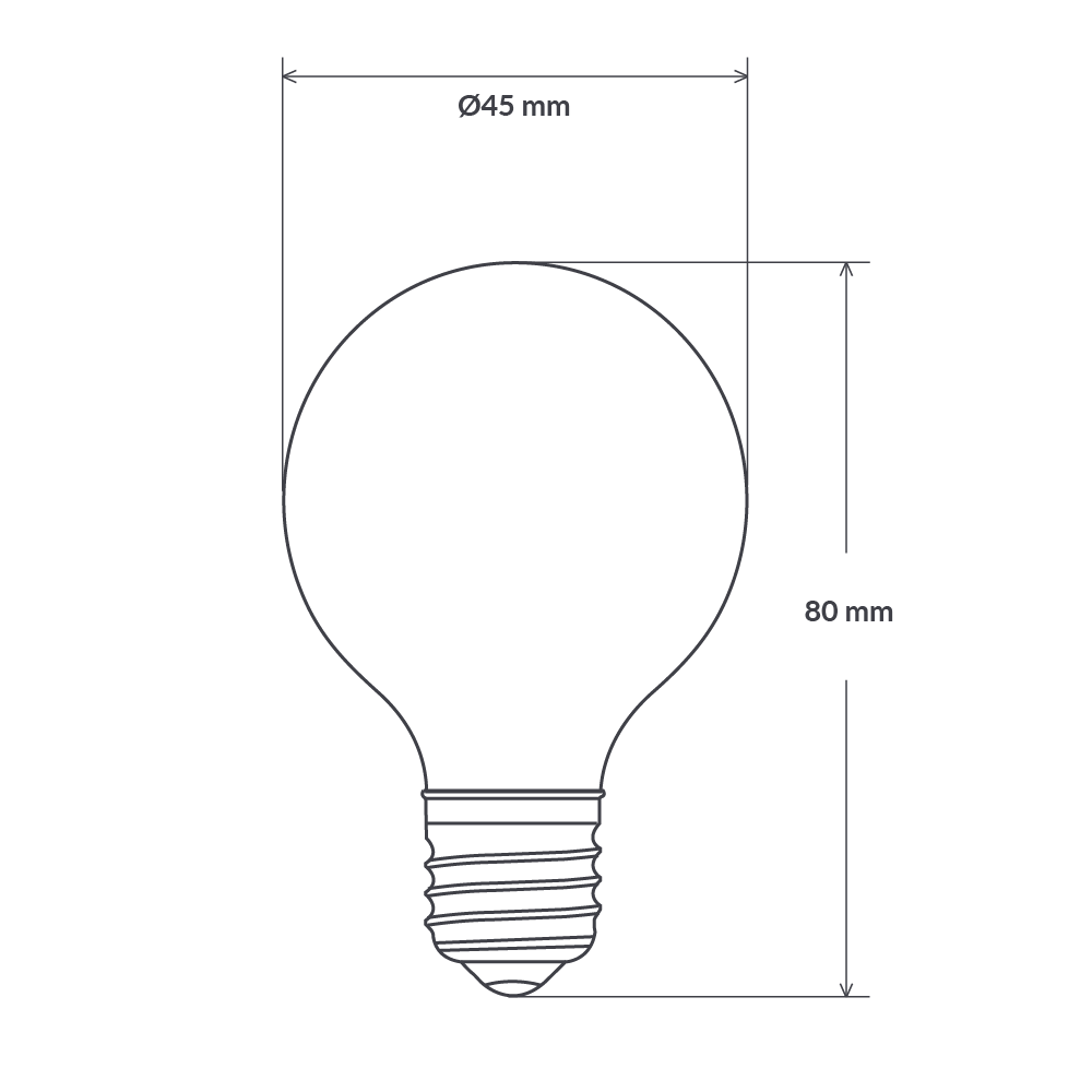 4 Watt Fancy Round Dimmable LED Filament Bulb (E27) Clear Fancy Round LiquidLEDs Lighting