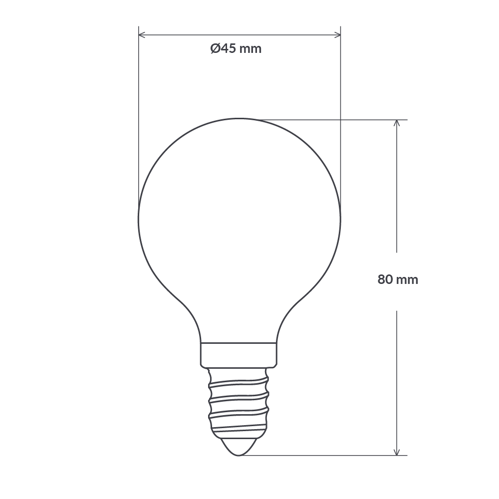 4 Watt Fancy Round Silver Crown Dimmable LED Filament Bulb (E14) Mirror Crown Bulbs LiquidLEDs Lighting
