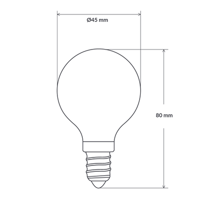 4 Watt Fancy Round Silver Crown Dimmable LED Filament Bulb (E14) Mirror Crown Bulbs LiquidLEDs Lighting